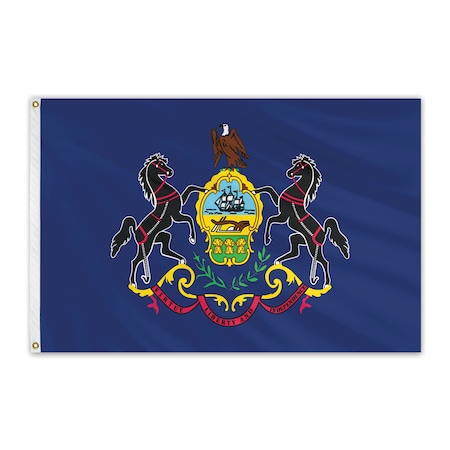 Global Flags Unlimited Pennsylvania Outdoor Poly Max Flag 5'x8' 201006